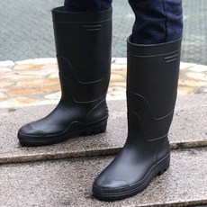 남성 고무 소재 롱 레인부츠 작업 장화 방수장화