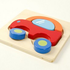 남자아기퍼즐 자동차 원목장난감 유아용완구 모양맞추기 보육원 아가용 놀이방, 1개, 5피스