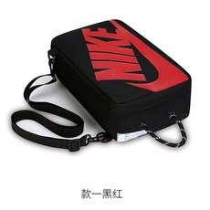 戶外運動便攜式球鞋袋健身時尚手提包單肩籃球鞋收納包鞋子收納袋, 020黑紅, 1個