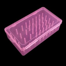 臺灣熱賣 塑膠線盒42軸家用針線收納盒多功能專用透明針線盒桌面收納整理, 42軸粉色, 1個