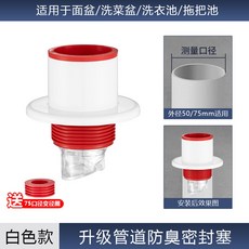 菲勒衛浴 通用下水管防臭神器 洗手盆下水道堵口密封塞 廚房衛生間防臭塞, 現貨-厨房防臭塞單通款（50/75通用）