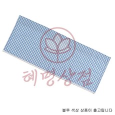 혜명상점 체크 바란스 커튼 106x45cm 블루