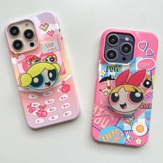 [주문제작] 레트로 퍼프걸 아크릴 거치대 반구톡 아이폰 갤럭시 핸드폰 휴대폰 빈티지 차량용 톡 [평점상위], 선택:버터컵, 1개, 버터컵