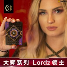 匯奇燙金進口收藏創意花切撲克牌 Lordz 紫色黑暗領主 Devo XCM，花式切牌專用，進口材質，燙金設計，收藏級別, 燙金版-紫色(燙金壓花牌盒),Lordz領主, 1個
