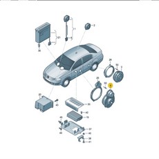 앞문 베이스 스피커 확성기 폭스바겐 CC 파사트 B6 3C8035454