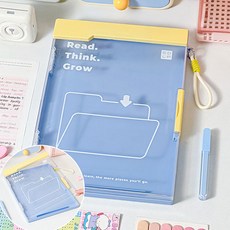 민들레상점 캠퍼스 만능 A4 수납 폴더, 1개, 스카이