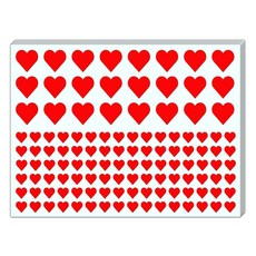 [ 1219968 ] 3000개 1.3cm(1/2인치) 및 2.5cm(1인치) - 아동용 빨간 하트 스티커 시트 두 가지 크기, [ 1219968 ] 3000개, 1.3cm(1/2인치