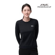 프로월드컵 봄 여성 기본 라운드티셔츠 Q323-3652-1ZB 블랙