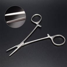의료용겸자 모스키토 포셉 니들홀더 클램프 겸자가위 직/곡12.5cm, 1개, 모스키토 12.5cm 직