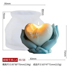 하트 모양 말굽 실리콘 몰드 양초용 말굽 양초 화폐 패턴 선물 장식 DIY 풍요의 뿔이 달린 말굽, 01 Goldfish, 1개