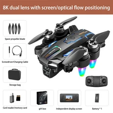 A22 Max Drone 8k Esc 듀얼 카메라 5g Hd 항공 사진 Wifi 광학 위치 확인 장애물 회피 Brushless Rc Drone, [01] 8k 1B With screen