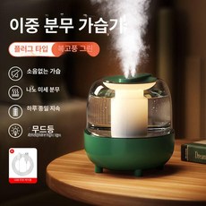 초음파 가습기 대용량 2중분무 저소음, 5리터 녹색 간헐식 3단계 조절, 기본 모델명/품번