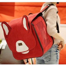 ARKIKA 寵物外出背包 寵物後背包 寵物胸背帶 狗狗後背包, 1個, ARKIKA寵物背包(狗) 紅色