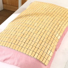 BuyJM天然手作專利織帶麻將枕墊/長60*寬40公分/透氣舒適/附綁繩, 素色款(淺色)