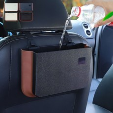 키밍 다용도 자동차 쓰레기통 수납함 차량 방수 차량 doi+2398nP, 블랙