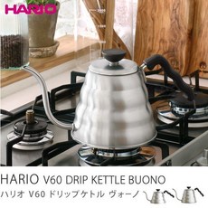 HARIO 小雲朵不鏽鋼細口壺 V60 VKB-120HSV 日本製 手沖咖啡壺, 1個, 1.2L
