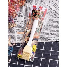 日本貝印KAI 章魚燒配件組：麵糊拌料、挑棒、油刷、抹油器、清潔棒, 1個, DS-1009-矽膠塗油刷(黃色)