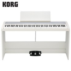 Korg B2SP 88鍵數位電鋼琴，輕巧琴鍵設計，附贈耳機，全省到府維修保固2年, 1個, 單鍵盤+原廠木架+琴椅+三踏板（白）, 黑色，白色