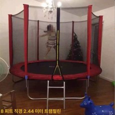 실외 트램폴린 에어로빅 실내 캠핑장 놀이기구 성인, 강화형 8피트 2.44m 핑크