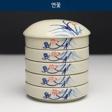 세라믹 물감 파레트 5단 도자기 팔레트 동양화 유화 회화 안료용 화구 접시, 1개