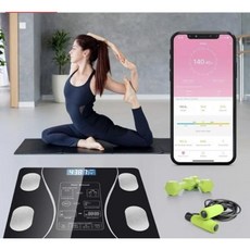 스마트 체지방 체중계, 1개, 검정, Bathroom scale