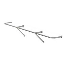 벽걸이 행거 철제 걸이 부착 고정식 벽면 선반 의류 바행거, E. 200cm 두꺼운 스틸, A. 공식 표준