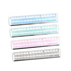 모닝글로리 컬러 커팅방안자 15CM 1500