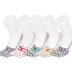 아놀드파마 여성 발가락양말 덧신 두줄링글 5켤레
