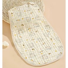 愛兒寶 六層紗布睡袋 嬰兒防踢被 透氣吸汗四層泡泡紗背心式蘑菇寶寶睡袋