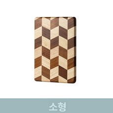 대형 체크 원목 나무 도마 바둑판 체스 무늬, 대각선 도마 소형, 1개, 1L