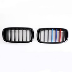 BMW X5 F15 (2014-2016) 專用亮黑單線三色水箱護罩, 1個