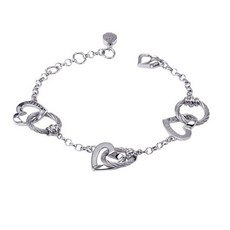 富安鐘錶 夏利豪100 Ways To Love 愛情系列愛心鋼索手鍊 (公司貨)