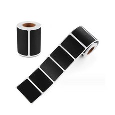 블랙 네임 라벨 메모 롤스티커