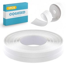 CoguZed 1롤 코크 스트립 욕조용 자가 접착 실란트 테이프 샤워 및 화장실 방수 박리 스틱 트림으로 주방과 욕실에서 깔끔한 마무리를 할 수 있습니다, CoguZed 1롤 코킹 스트립 욕조 샤워실 변기용 자, 1