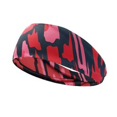 運動髮帶 吸汗頭巾 冰絲防曬頭巾 涼感頭帶 冰絲面罩 健身止汗帶 防曬面罩 止汗束髮帶 透氣頭套, 1個, SP253紅色