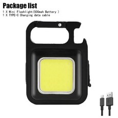 휴대용 COB LED 손전등 USB 충전식 조명 Lanterna 램프 내장 배터리 캠핑 토치, 4)j031 500Mah