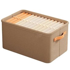 다기능 옷장 정리함 링 수납함 패브릭 접이식 침실 옷, Color: 1. Khaki