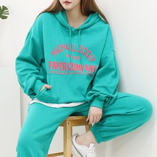 Queen Bee Shop紙質連帽運動衫套裝//慢跑棉質換季大學T運動服大尺碼寬鬆版寬鬆版