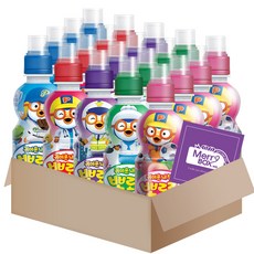 메리박스 뽀로로 어린이 음료 20개세트 (복숭아4+밀크4+딸기4+블루베리4+사과4)+메세지카드, 235ml, 1박스