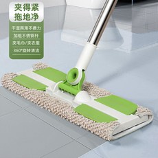 嗨購 拖把2025新款家用加大平板夾布式免手洗木地板專用夾拖布拖地神器, 升級不鏽鋼【107c, 1個