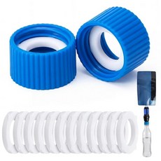Gerrii SP150과 호환되는 정수 필터 커플링 키트 6개 표준 플라스틱 병용 28mm 스레드 여과 커플링 하이킹 캠핑용 개스킷 씰이 있는 클리닝 커플러(블루), 2, 블루