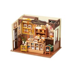 Rolife若來 DIY微縮模型屋 拼裝積木 生日禮物, 1個, 貝卡的麵包店, multicolor