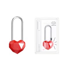 커플락 국산브랜드 사랑의 자물쇠 레드 CL-2, 1개