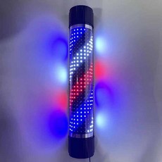 LED 미용실 이발소 헤어샵 싸인볼 간판 원형통 회전, 공식 표준, 90 cm반원 빨강  흰색  파랑