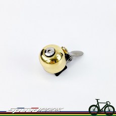 【速度公園】SpeedPark 純銅復古 自行車鈴鐺 聲音輕脆 小巧造型 附安裝條 都市車 休閒車, 亮金, 1個
