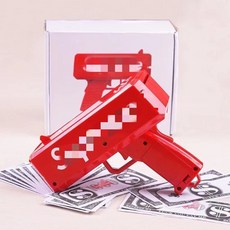 抖音同款噴錢槍鈔票撒錢手槍噴射吐鈔機減壓玩具婚慶用品噴錢彈射, 1個, 吐錢槍【紅色】:1隻