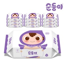순둥이 프리미엄 엠보싱 아기물티슈 리필형 70매x10팩 (ER-01), 70매, 10개