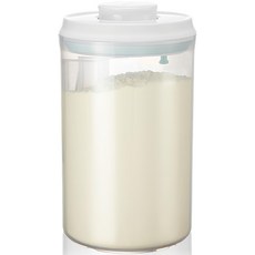 安酷生活 ANKOU 一鍵密封奶粉罐 2000ml PP材質 奶粉收納罐 密封保鮮, 透明色