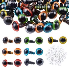 플라스틱 안전 눈알 세트 혼합색상 수제 인형 만들기 DIY 재료, 믹스 컬러