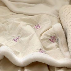 어텀31 회전목마 자수 아기 극세사 블랭킷